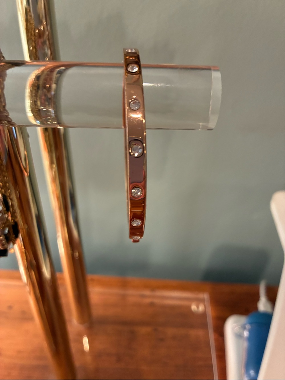kate spade Rose Gold Crystal-Stud Bangle Bracelet